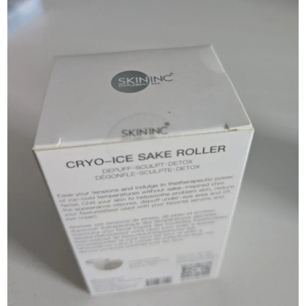 Skin Inc Cryo-Ice Sake Roller - Depuff, Sculpt, Detox Facial Tool New in Box